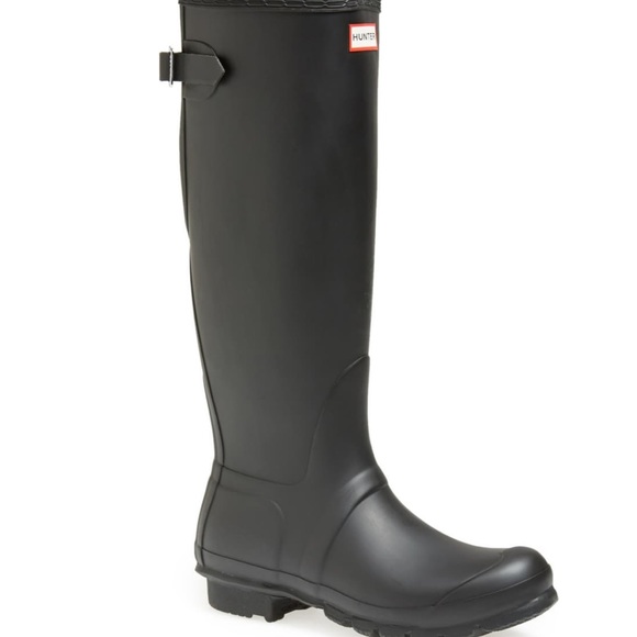 Hunter Tall Matte Flat Wellie Rain Boots UK 4 US 5 - Picture 1 of 9